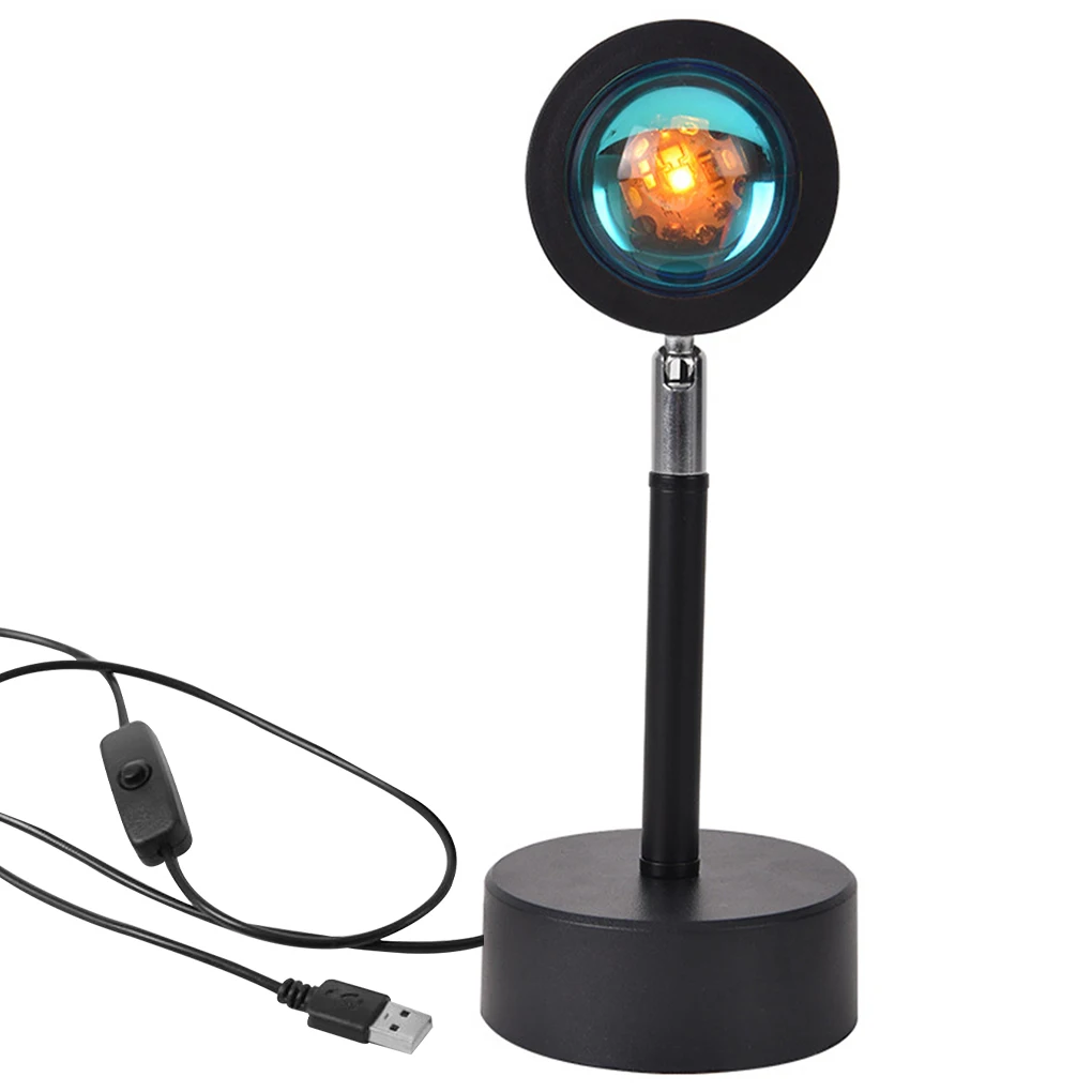 

Проекционный светильник LED 5W с USB, регулируемый, для фотосъемки, атмосферная лампа, цвет «Закатный красный»