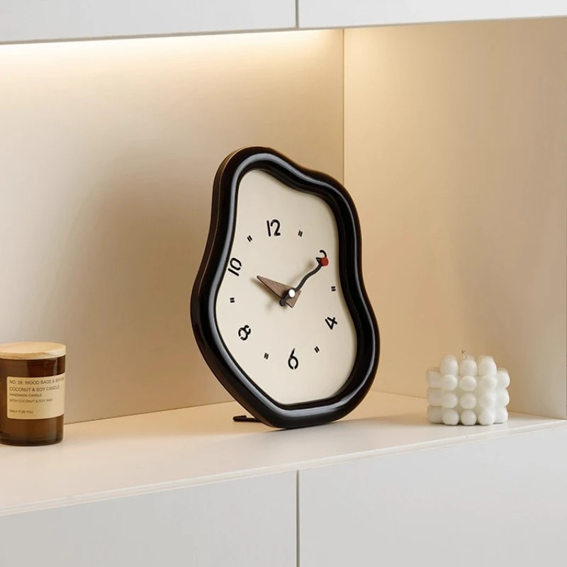 

Cream Wind Home Furnishing Living Room Desktop Clock Entrance Desktop Ornament TV Cabinet Desk Clock Ornament