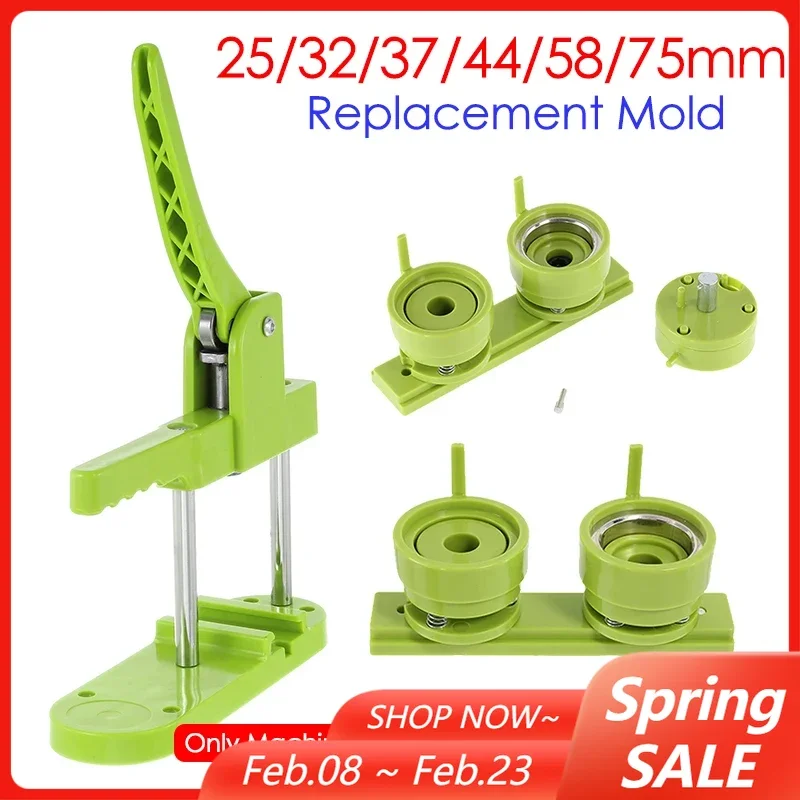 Machine à fabriquer des badges à boutons, 25/32/37/44/58mm, moule, broches, fabrication de poinçonnage, support de Machine pour l'artisanat d'art, fabrication de badges