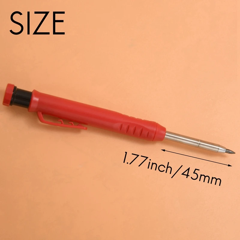 قلم رصاص ميكانيكي مع مبراة متكاملة ، علامة ثقب عميق ، خشب ممتاز ، معدن ، حجر I الحفر ، 2X