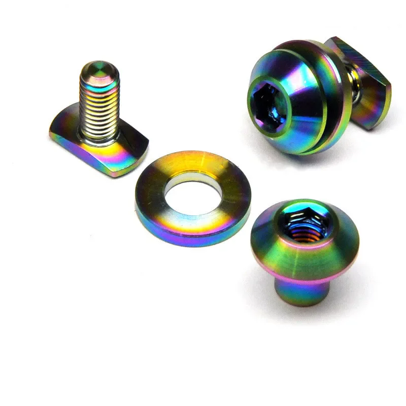 4 قطعة دراجة C المشبك أحذية الفرامل التيتانيوم الجوز ل Brompton Cline Pline Tline أحذية الفرامل مسامير التيتانيوم #3