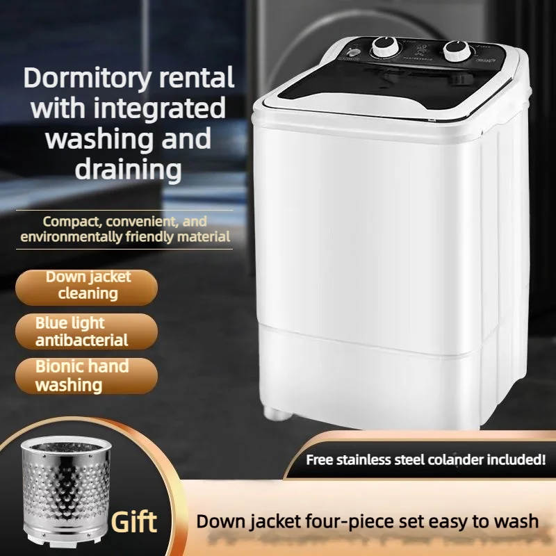 Haushalts-Waschmaschine mit 7,5L Großem Fassungsvermögen, Halbautomatisch, Einzylinder, Einzelbehälter-Waschmaschine für Erwachsene