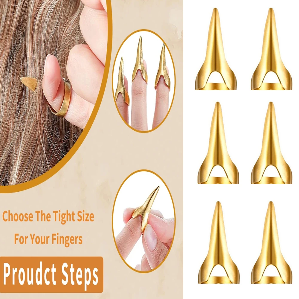 

10/15/20pcs 3.2cm Hair Parting Extension Sectioning Rings Steel Finger Braiding Pick Tool for Durable Dreadlocks And Wig Stylin