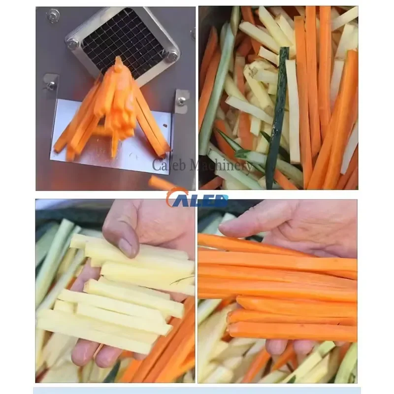YWM Certificate Food Grade Stainless Steel Potato Strip Cutter Electric French Fries Machine for Food Processing Plant Use
