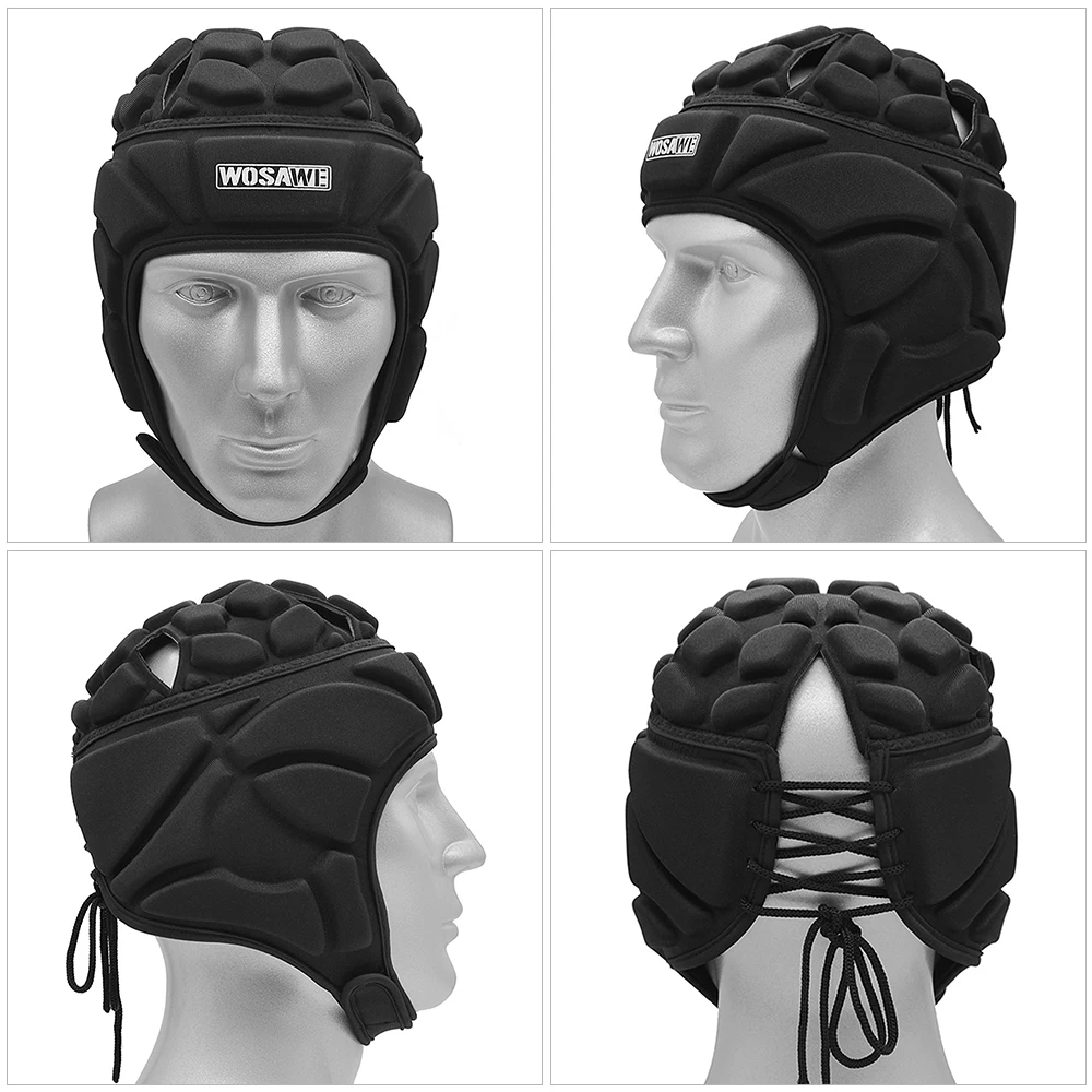 Adjustable Goalkeeper Helmet Sports Football Soccer Rugby Goalie Helmet Head Guard Hat Head Protector Guard Head Protector 2024