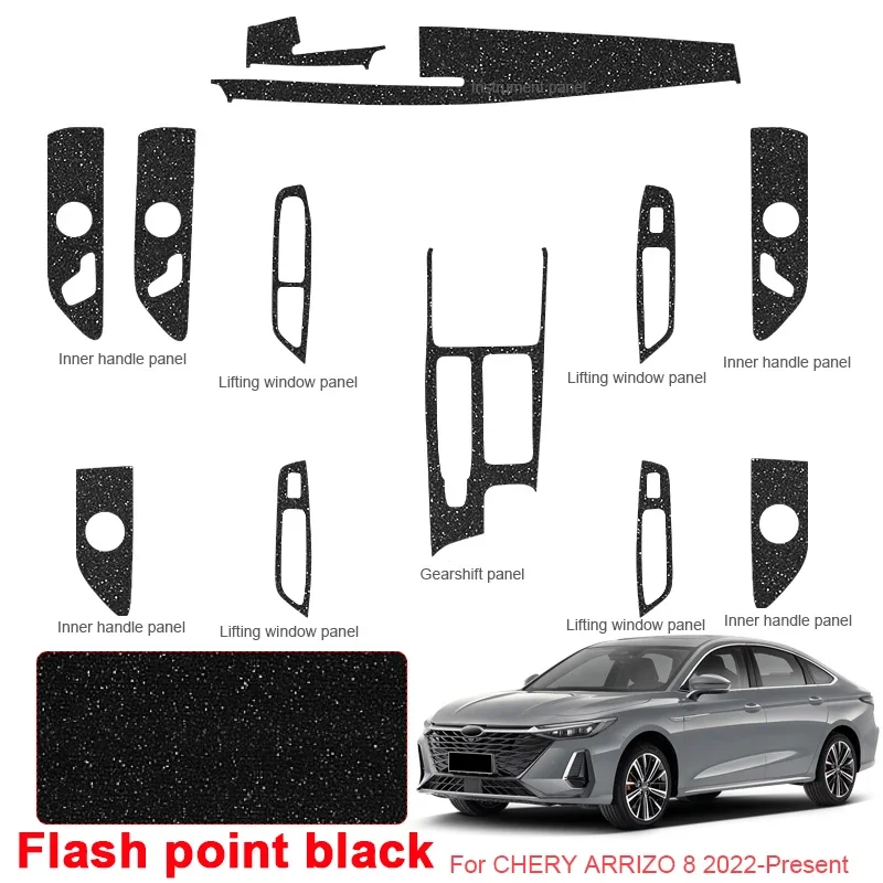 

Car Carbon Interior Sticker Window Lifting Panel Decal For CHERY ARRIZO 8 2022-Present Gear Inner Door Protective Film Accessory