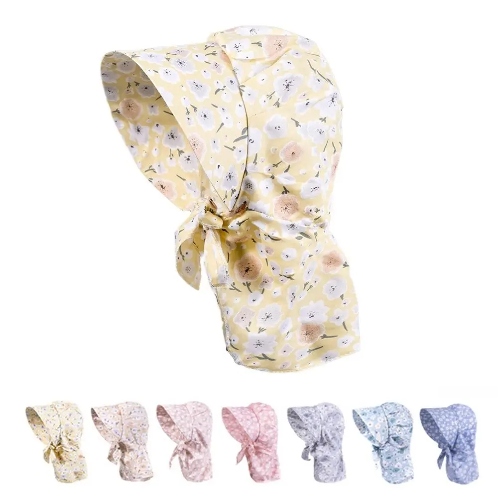 

Floral Print Summer Protective Cover Colorful Breathable Sunscreen Caps Anti-UV Adjustable Women's Beach Hat Hiking