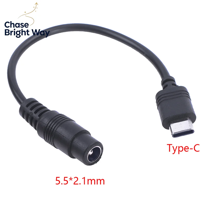 DC Type-c Female To 5.5*2.1 Female Cables 5521 Power Jack DC Power Conector 5.5x2.1 Adapter USB Type C Converter