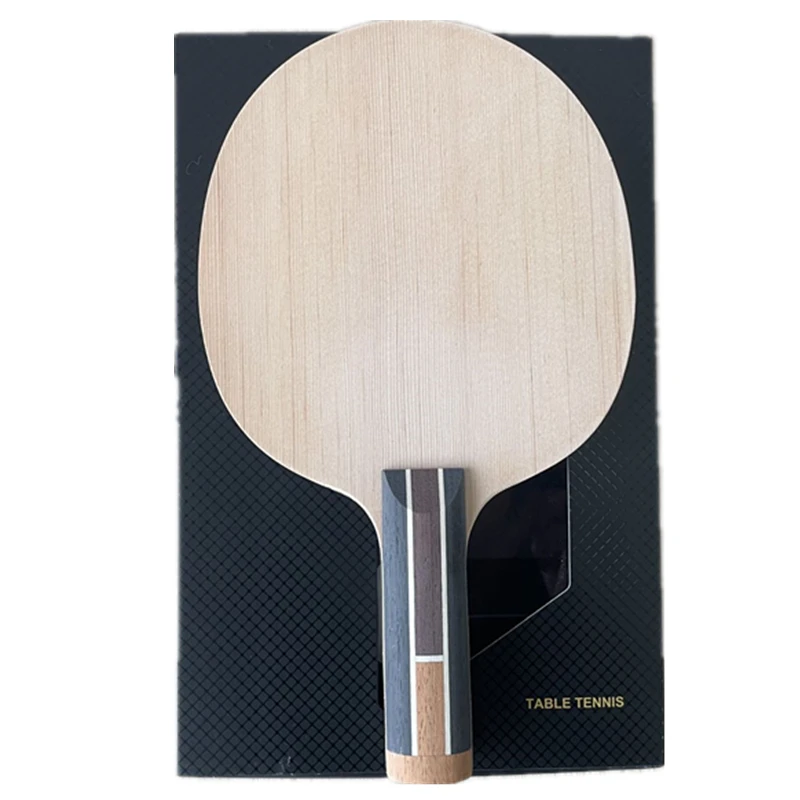 Stuor Sports-Raquette de tennis de table en fibre de carbone rigide, battes de ping-pong professionnelles intégrées, 7 plis, noir, nouveau