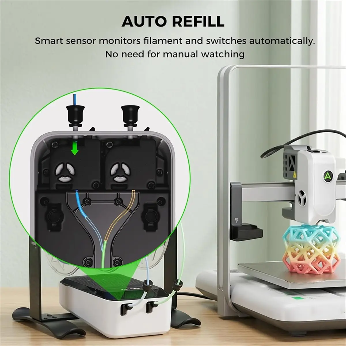 For Automated Filament Feeder Intelligent Sensing Auto Refill High Torque Extruder for Most 3D Printers