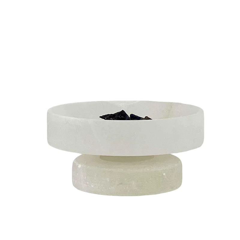 

Light luxury Spanish marble tray ornament decorative storage fruit plate living room hotel model room fruit plate