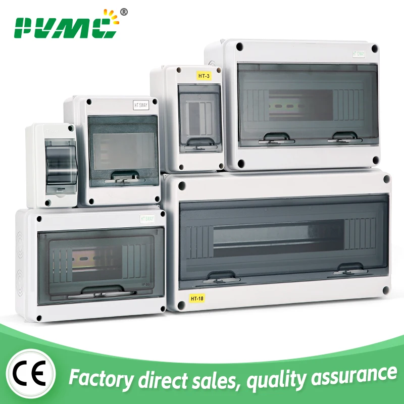XIONGISOLAR HT Series Caja de conexiones 2/3/5/8/12/15/18/24WAY PC Caja de distribución impermeable IP65 eléctrica de plástico para exteriores