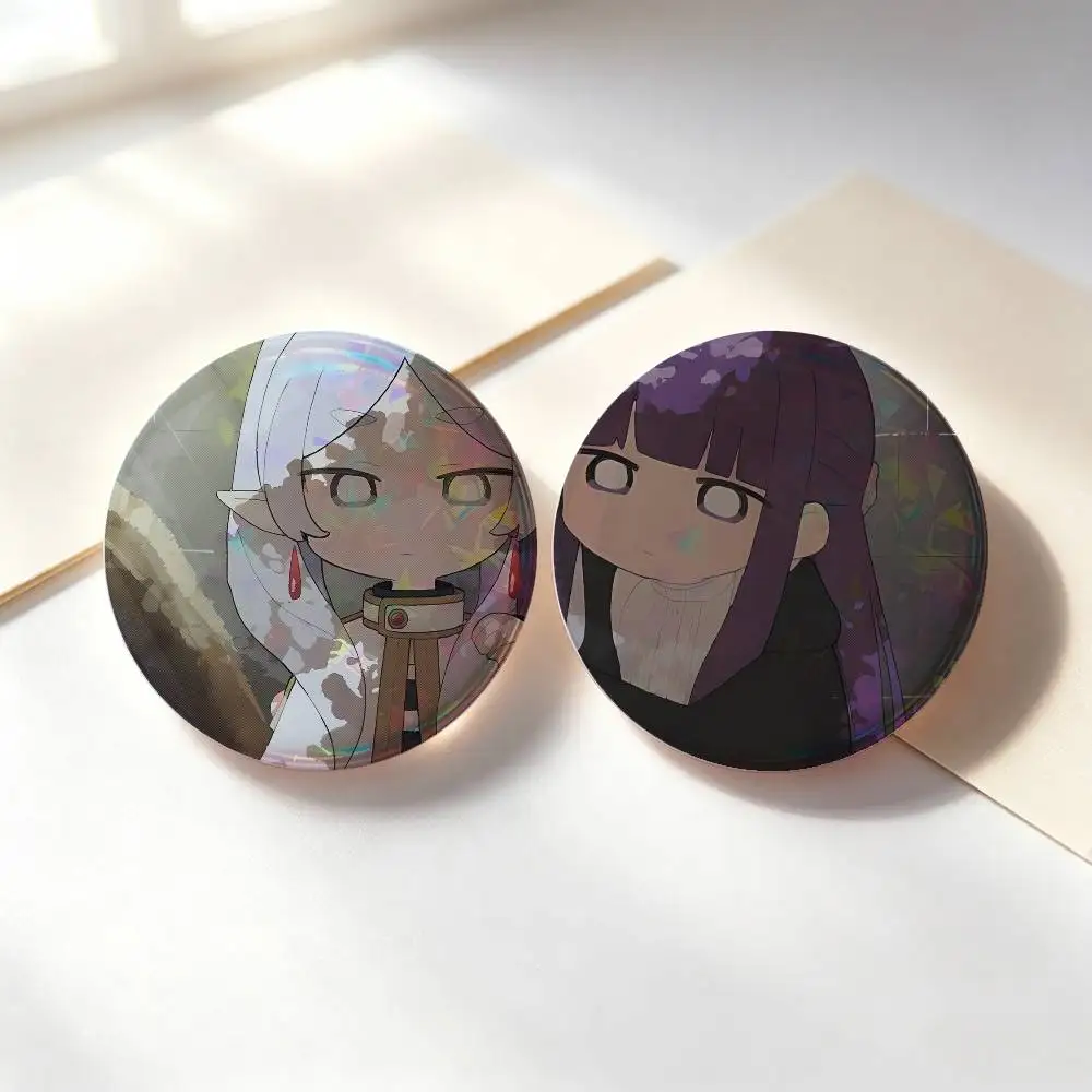 Frieren Fern Anime Characters Badges 25 32 44 58 75 Mm Round Cosplay Pin Bag Decor Fans Collect Friends Gifts Brooch Souvenir