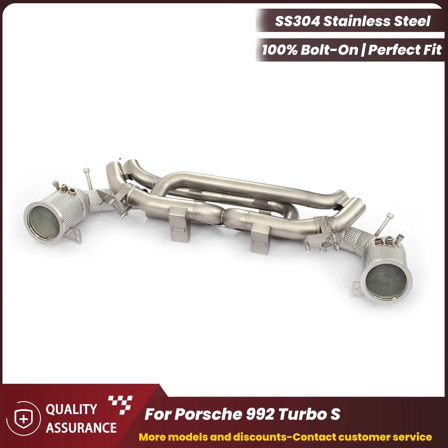 

ECCF Sporty OEM Valve AK Style Stainless steel Complete exhaust system for Porsche 992 Turbo S Aggressive Exhaust Sound