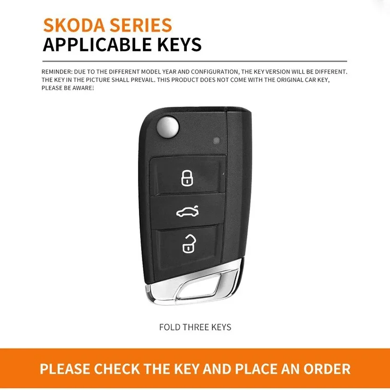 Zinc Alloy Car Remote Key Case For Skoda Karoq Remote Control Protector For Škoda KAROQ Car Key Holder Keychain Car Accessories