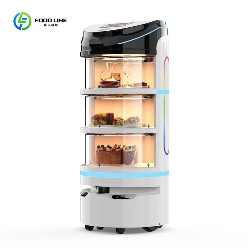 

Automatic Delivery, Automatic Obstacle Avoidance, Contactless Delivery, Large-capacity Restaurant Food and Snack Delivery Robot