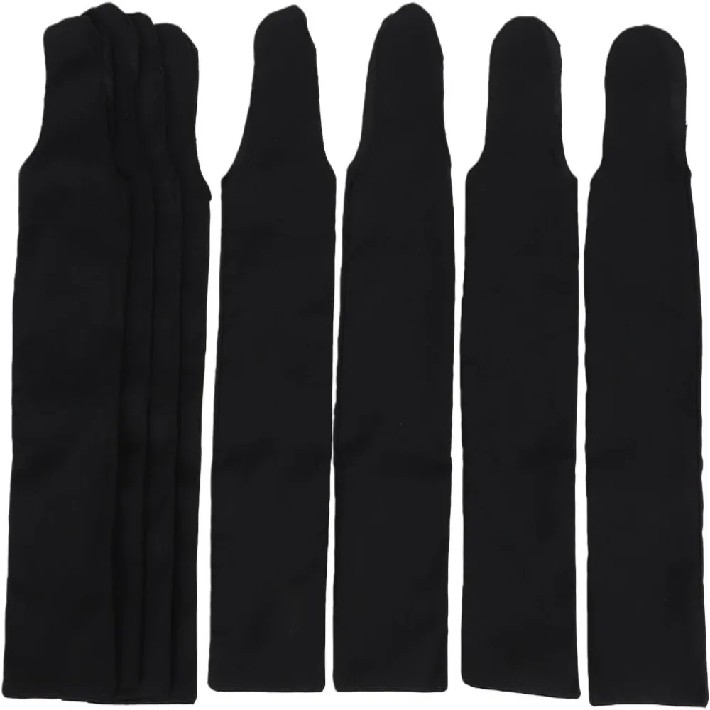 8pcs Black Horse Mane Cover Bags Woven Nylon Fabric Lightweight Mane Protectors Flexible Fit Breathable Woven Nylon Mane Bags