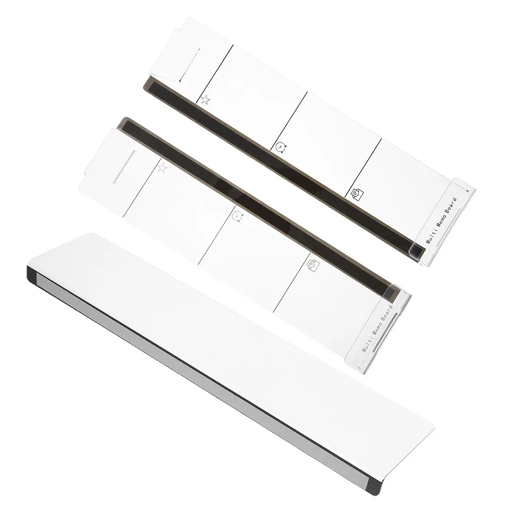 3個入りモニターメモボード-透明アクリル製サイドノートホルダー-デスクトップメッセージボード-コンピューターオフィススクリーン用ドキュメントホルダー-再利用可能
