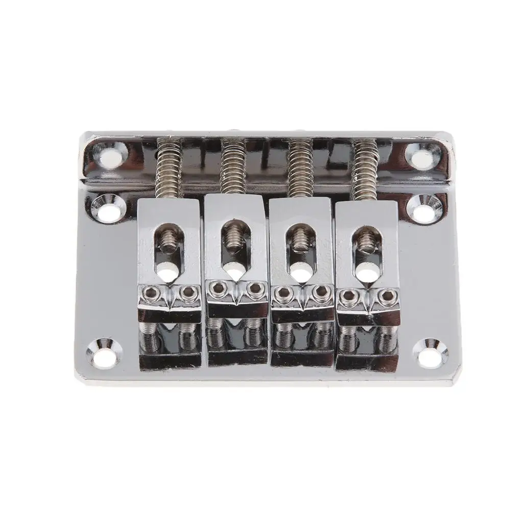 4 String Electric Bass Bridge High Mass Vintage Ukulele Bridge Replacement Assembly for Guitar Accessories