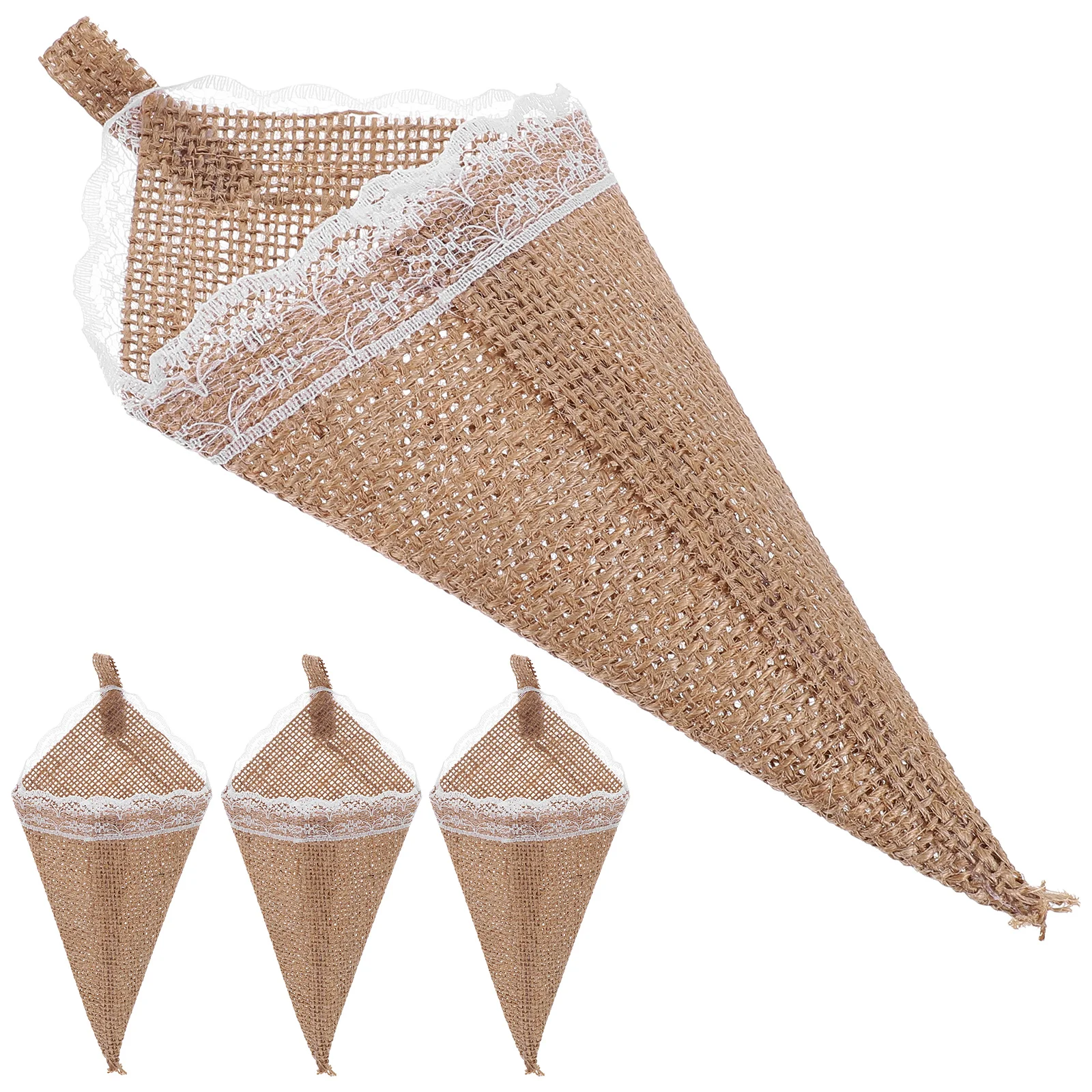 

4 Pcs Confetti Cones for Weddings Country Decor Holder Rustic European and American