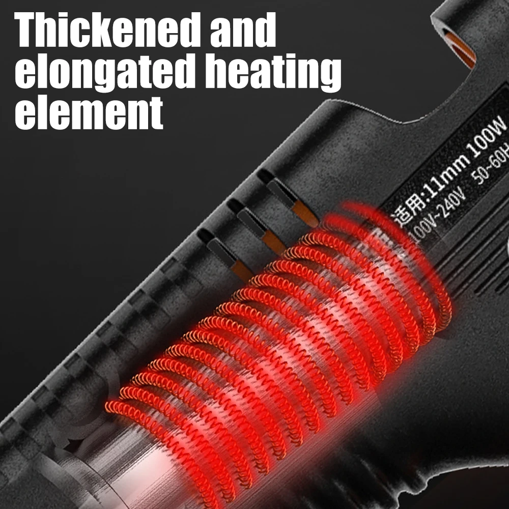150W pistolet do klejenia na gorąco DIY Mini pistolety przemysłowe do użytku domowego temperatura temperatura US EU elektryczne narzędzie do naprawy 11mm kleje W sztyfcie