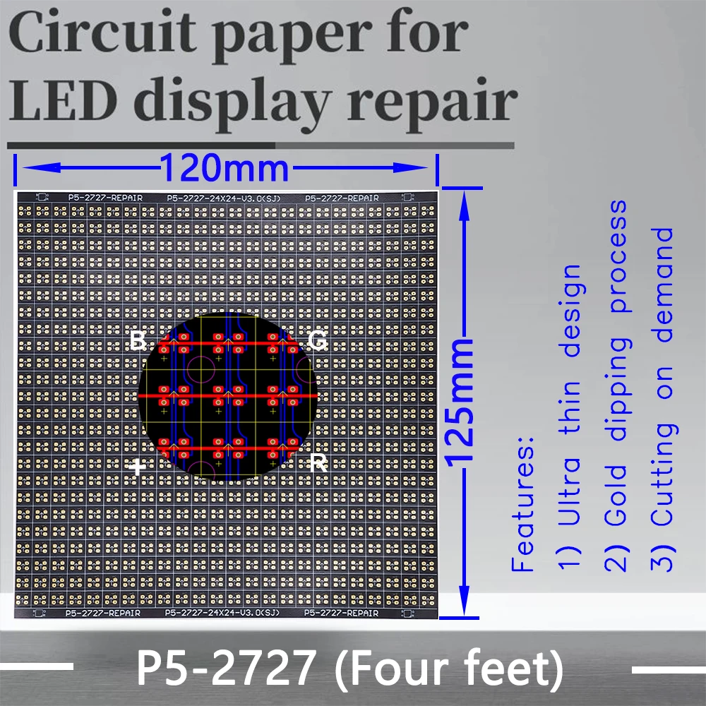 P5-2727(FF) Circuit Paper,Four feet,120X125mm ,Used for repairing damaged PCB pads