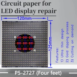 Papel de circuito P5-2727(FF), cuatro pies, 120x125mm, utilizado para reparar almohadillas PCB dañadas