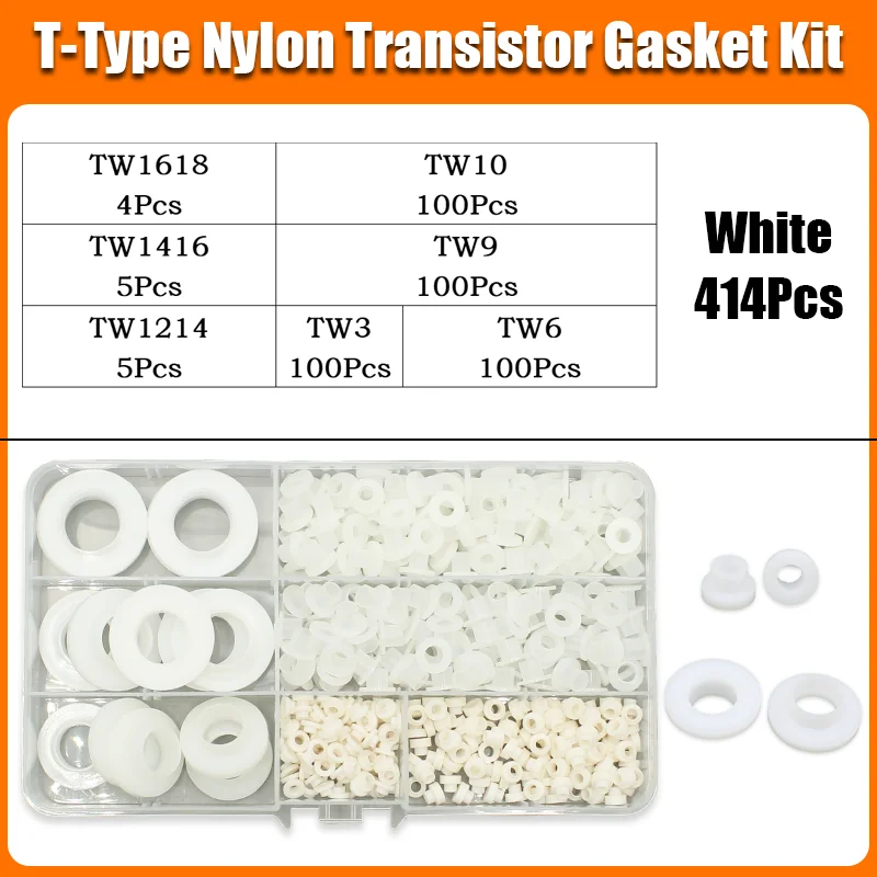 Schwarz Weiß Schraube Nylon Transistor Dichtung Die Schritt T-Typ Kunststoff Unterlegscheibe Isolierung Abstandshalter Gewindeschutz T-förmig für Schrauben – Detail 5