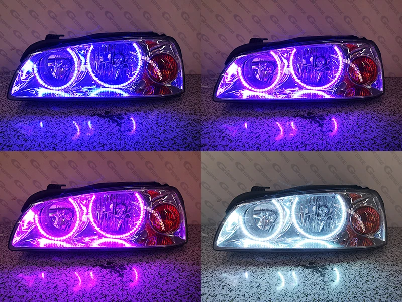 For Hyundai Elantra XD 2004 2005 2006 RF Remote Bluetooth App Multi-Color Ultra Bright RGB LED Angel Eyes Kit Halo Rings