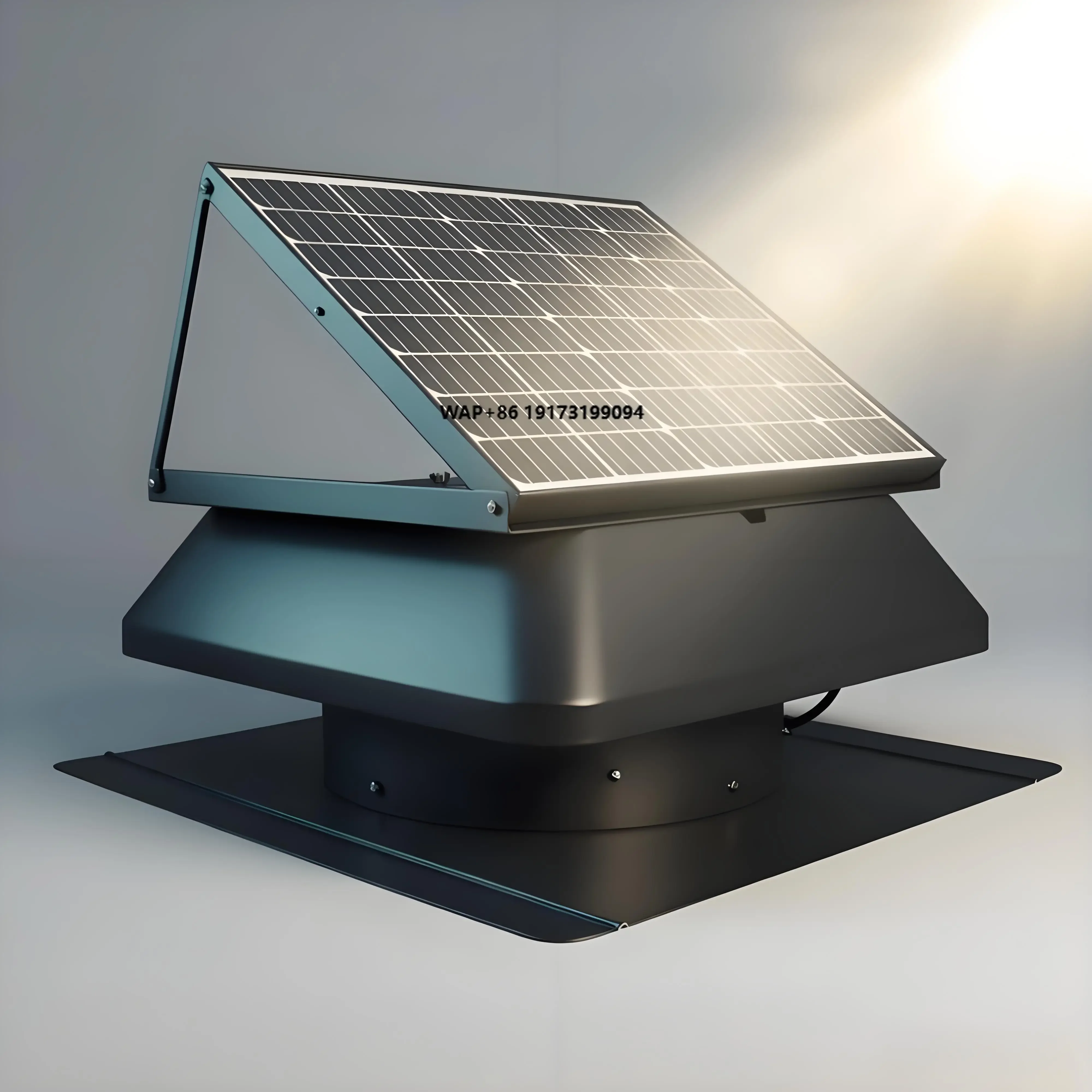 

40W IP68 Solar Ventilation Fan Metal Roof Attic Fan with DC Motor Smart Control 5-Speed Silent Operation Class Energy Efficiency