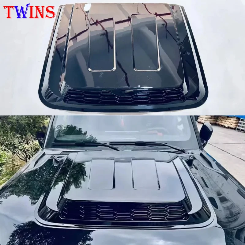 Car ABS Hood Modification Black Warrior Hood Air Intake Decorative Stickers Car Exterior Parts Fit for JETOUR Traveler T2 2023+