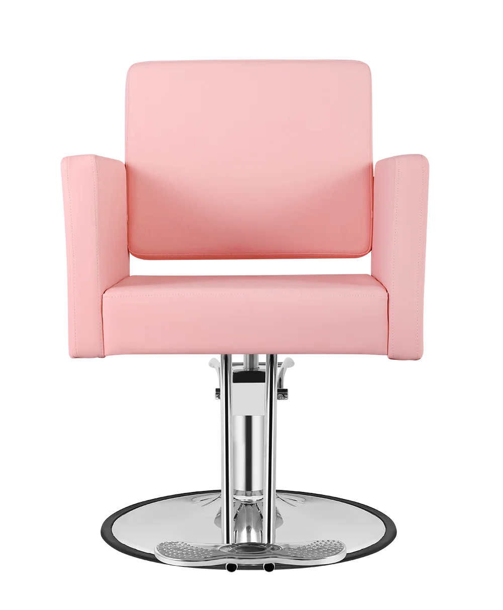 Pink Hair Styling Chair for Salon High Quality Hydraulic Pump Chair for Barber Cute Salon Chair