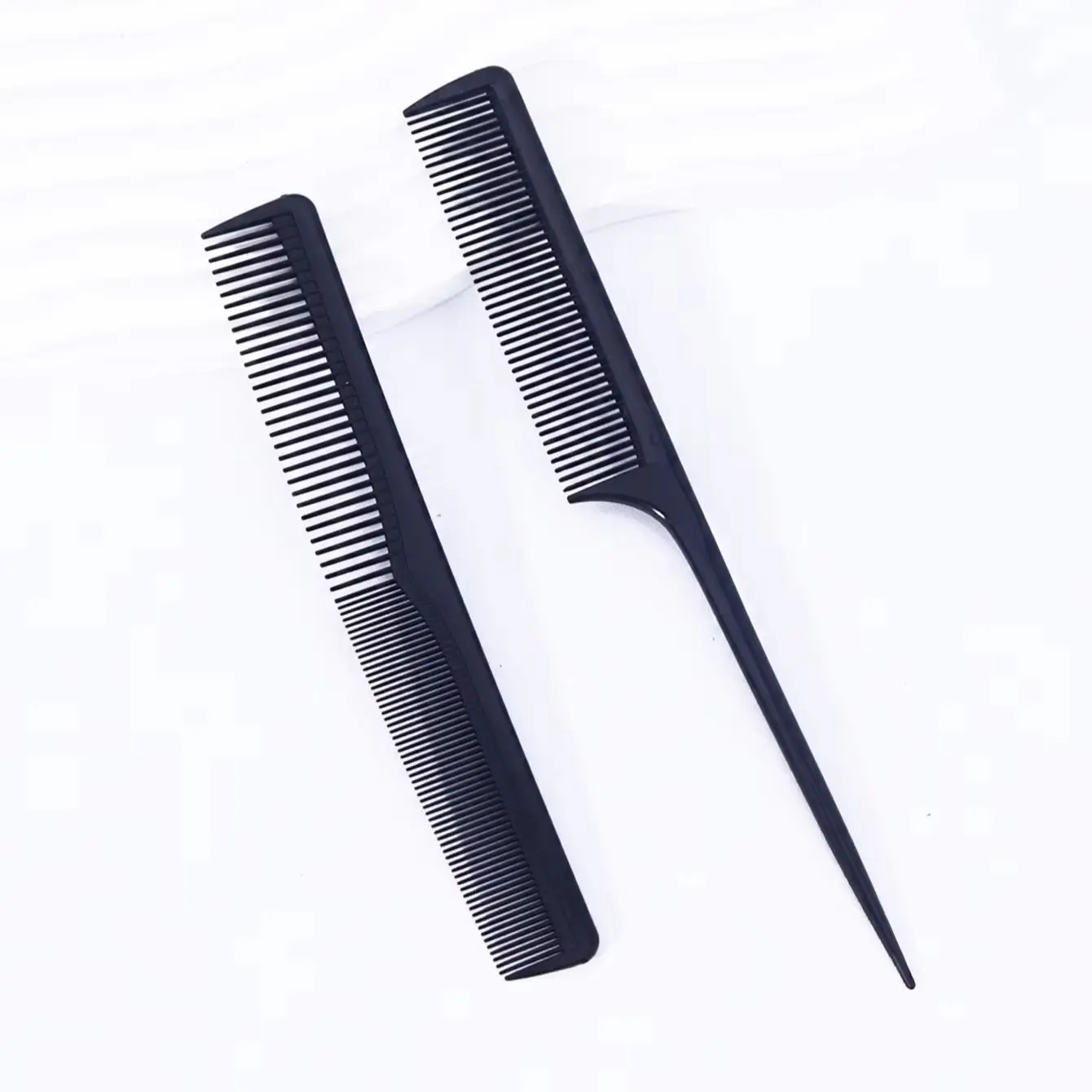 2pcs professional hair comb set, sparse tooth straight hair comb, pointed tail pick dye comb, special for real hair wigs