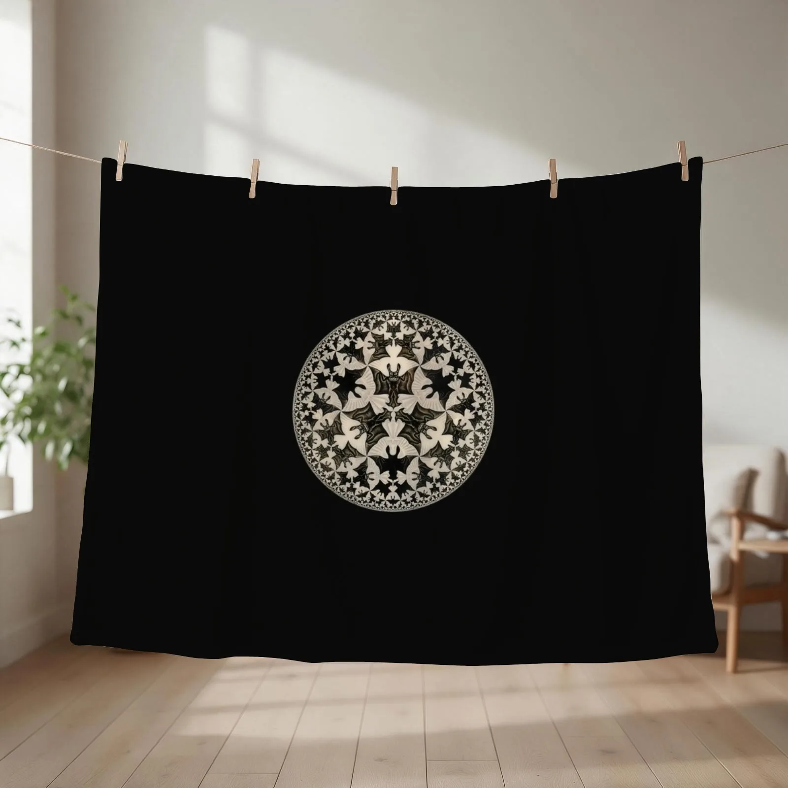 Angels & Demons MC Escher Premium Throw Blanket couch cozy soft plush fuzzy picnic outdoor blanket