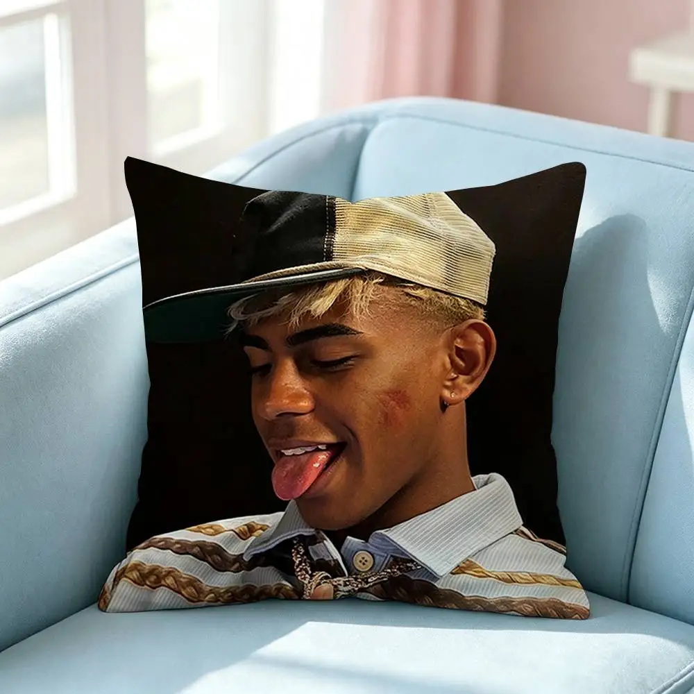 Hot Football Star Lamine Yamal-19 Square Double-Sided printed Pillow Case Bedroom Bedside Pillow Sofa Cushion Cover