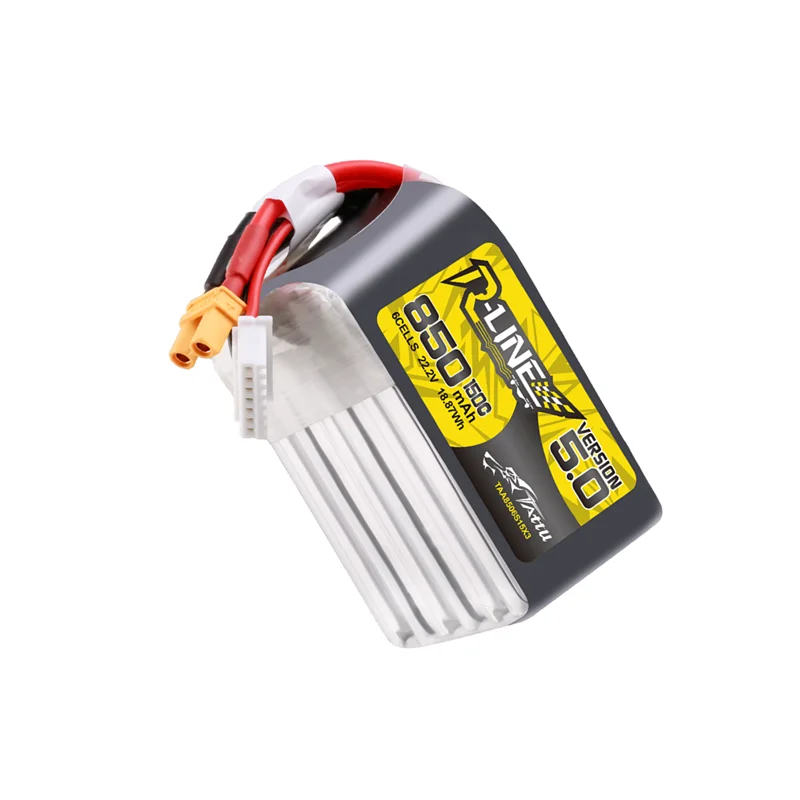 Tattu-r-line bateria lipo 5.0, 150c, 850mah, 22.2v, para rc helicóptero, quadcopter, fpv, peças zangão de corrida, original