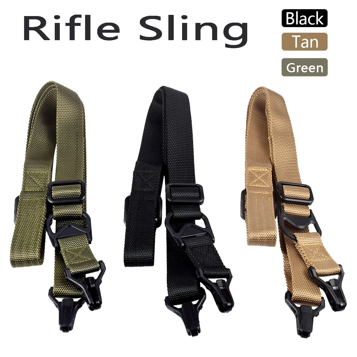 AR15 M4 M16 HK416 AK47 Carbine Rifle Weapons MS3 Tactical Rifle Sling Hunting Metal Clip Mount Gun Strap Safety M-LOK Gun Straps