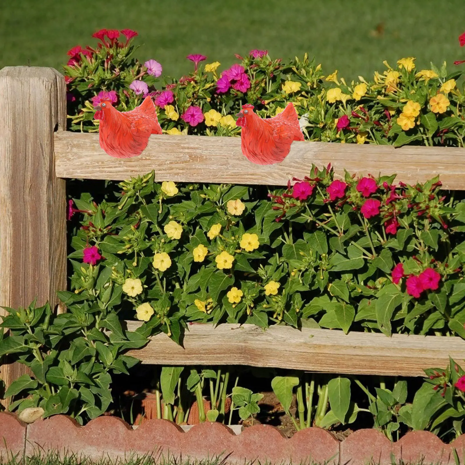 

1Pcs Garden Decor Sculpture Waterproof Resin Hen Outdoor Yard Adornment Natural Simulation Animal Decor for Lawn Backyard