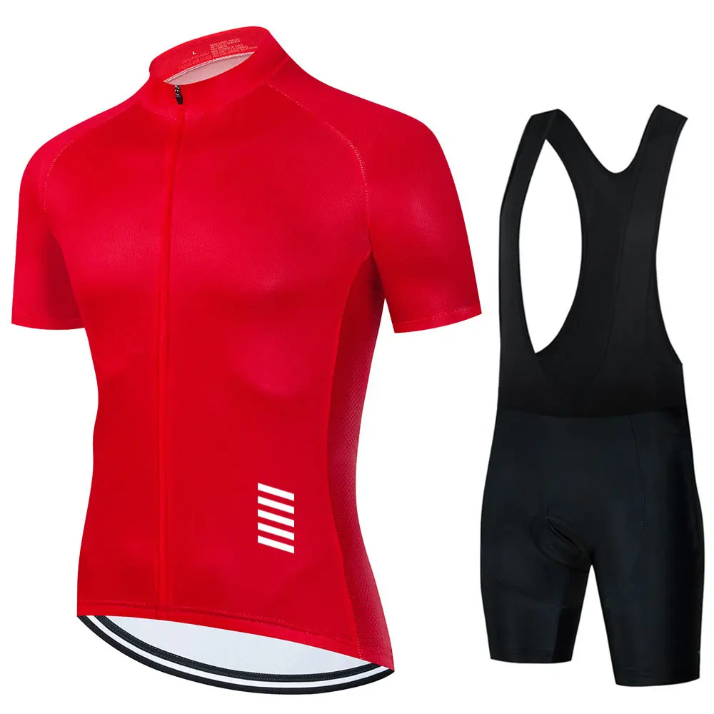 New 2023 Men Summer Jersey Set Short Sleeve Ropa Ciclismo Hombre Cycling Clothing Triathlon Bib Shorts Suit Bike Uniform Maillot