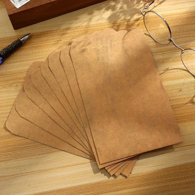 10/20/50/100 pcs Vintage Style C6 Brown Kraft Paper Envelopes Ideal for Letters, Cards, and Small Gifts, Handcrafted