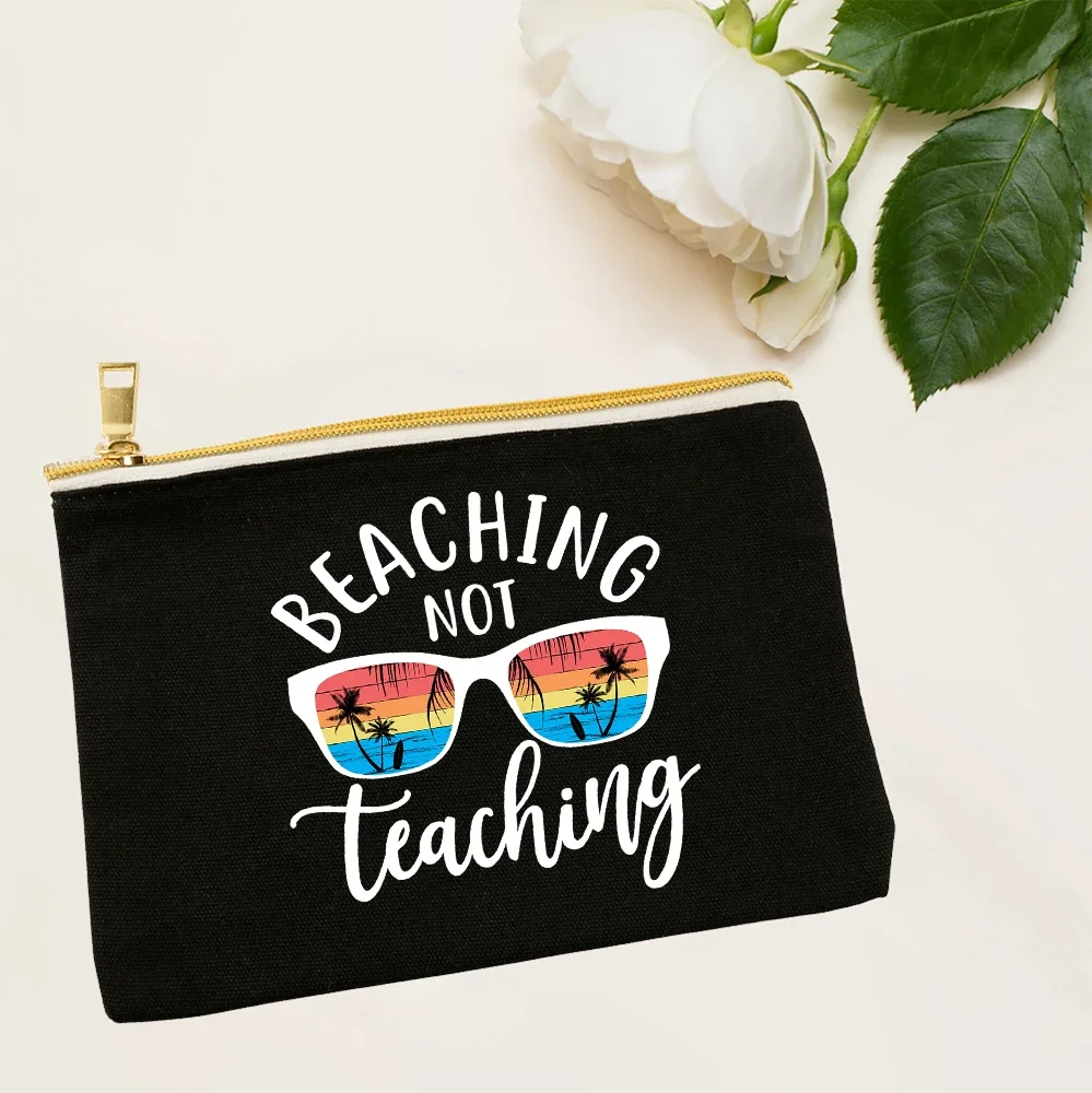 

Teacher Print Makeup Bag Cosmetic Pencil Bags Encourage Life Casual Zipper Makeup Organizer Toiletry Pouch Gift Teacher Gift