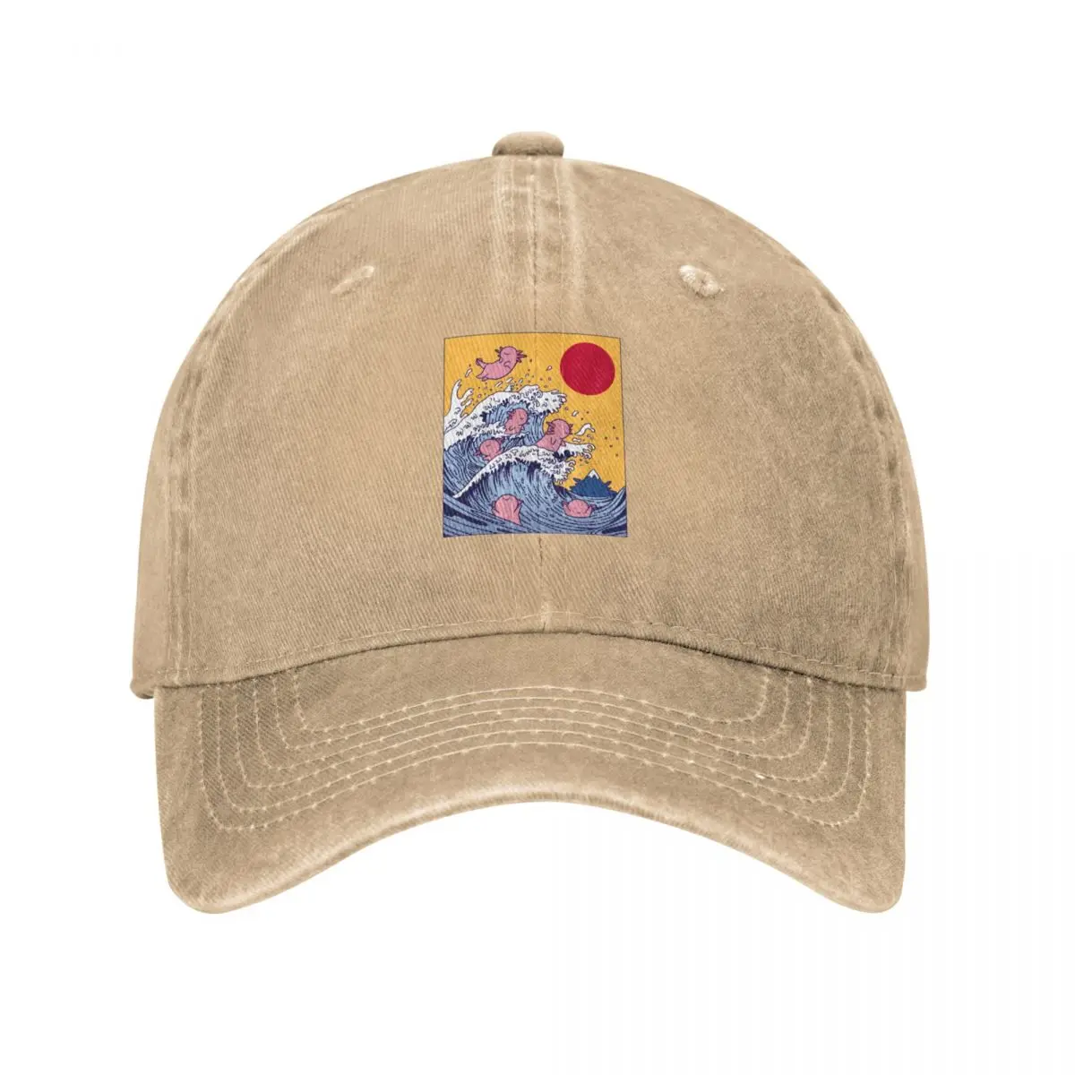 The great wave of Axolotls Baseball Cap Ball Cap Sunhat Designer Hat Woman Men's