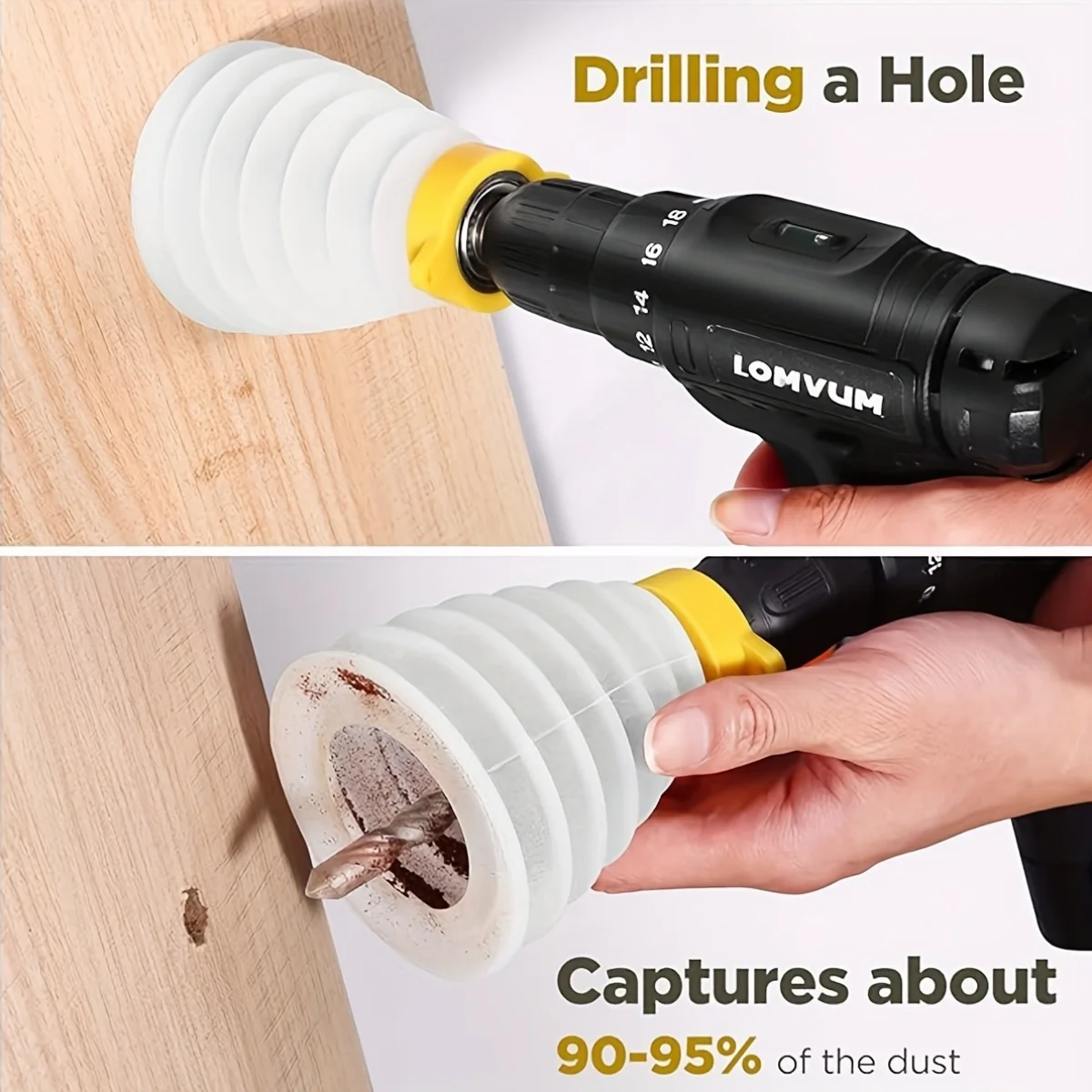Drill Dust Cover Collector Scalable Rubber Dustproof Dust Bowl Device Power Tool Utility Accessories for Electric Hammer