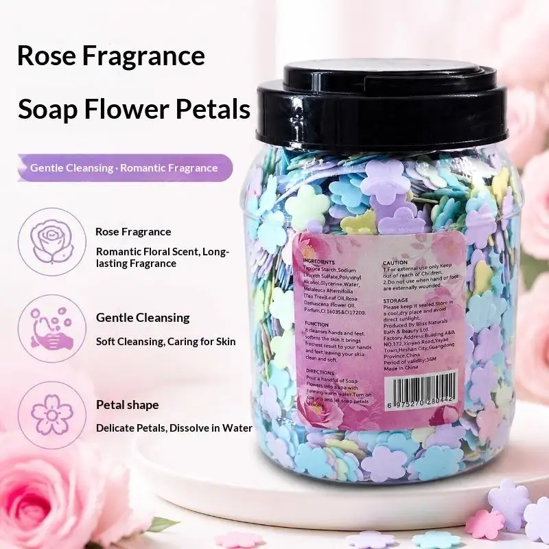 Disposable Travel Soap Sheets 220G Petal Design 0.61in Instant Foaming Portable Soap Leaves For Hotel Camping Office Outdoor Use