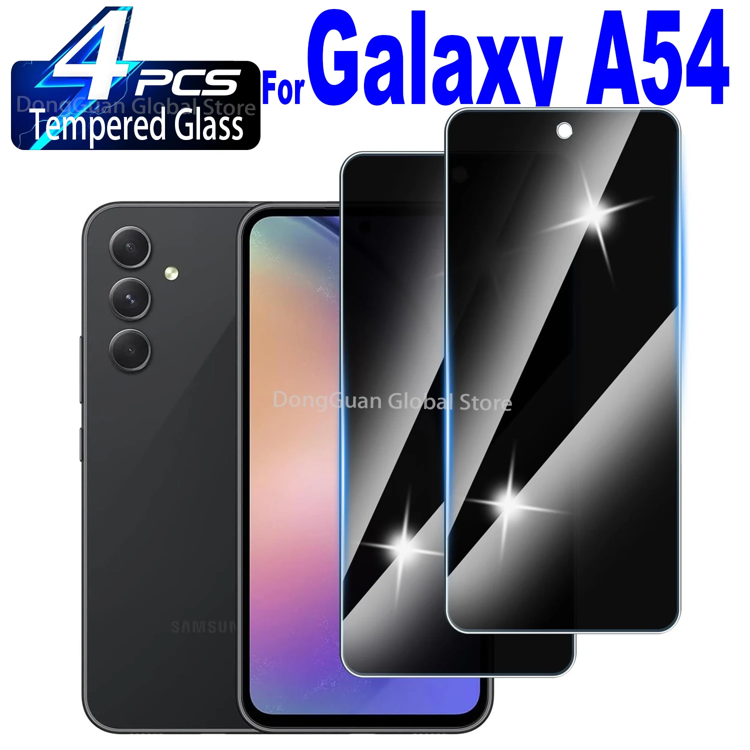 

Anti Spy For Samsung Galaxy A54 Tempered Glass 1Pcs/4Pcs Screen Protector Privacy Glass Film
