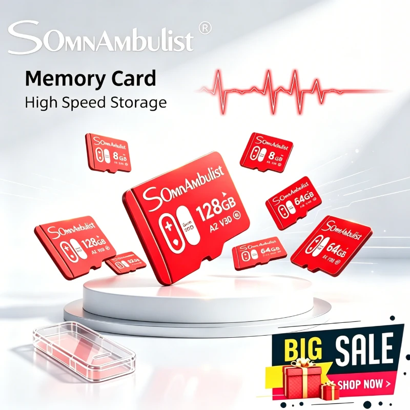 

SomnAmbuList Micro tf SD Card SD Memory Card TF Card for Smartphone 2026 64GB High Speed Class 10 Real Capacity