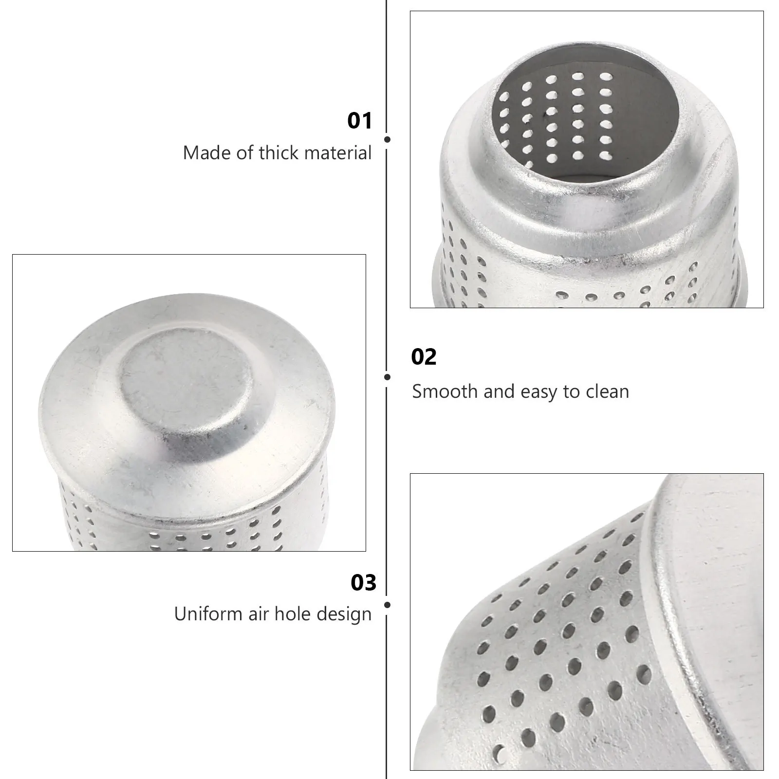 

Aluminum Splashing Proof Cover Coffee Pot Uniform Air Hole Design Anti Splash Valves Pot Accessories Corrosion Resistant