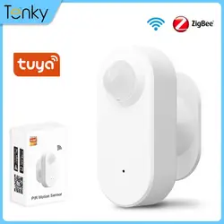 tenky Tuya Zigbee/WiFi Human Presence Detector Smart Human Body PIR Sensor Detector Motion Sensors Support Home Assistant