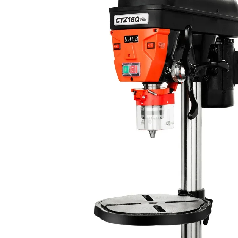 CTZ16Q Laser Mini Bench Drill, Compact 220V Drilling Machine, Home-Use Micro Drill Press, Laser-Assisted Alignment