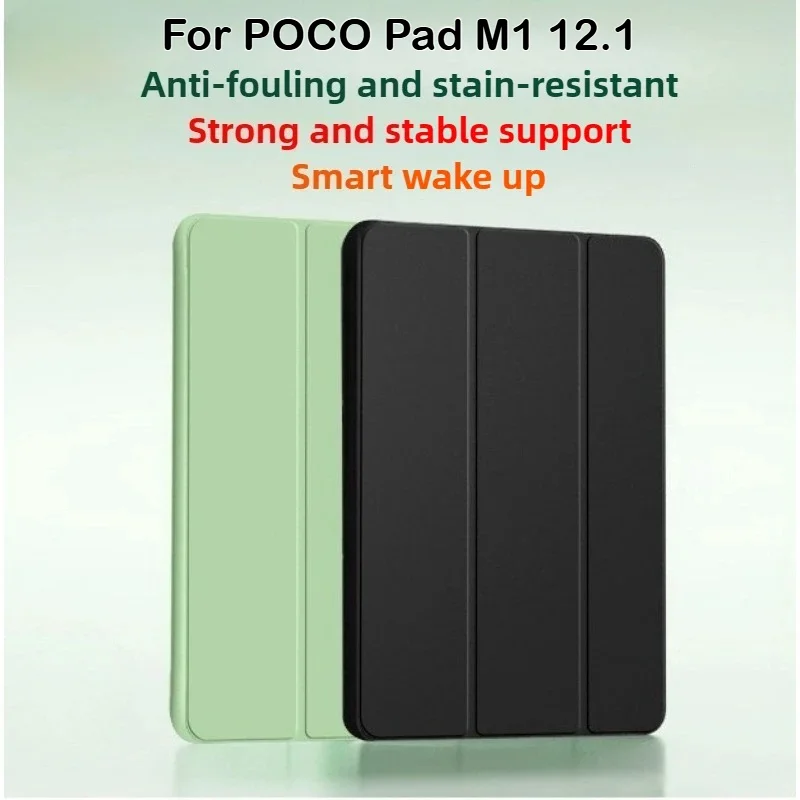 

2026 New PU Leather Stand Tablet Case for Xiaomi POCO Pad M1 X1 8 7 Pro 11.2 Redmi K Pad 2 Pro 12.1 8.8 2025 Soft Silicone Cover